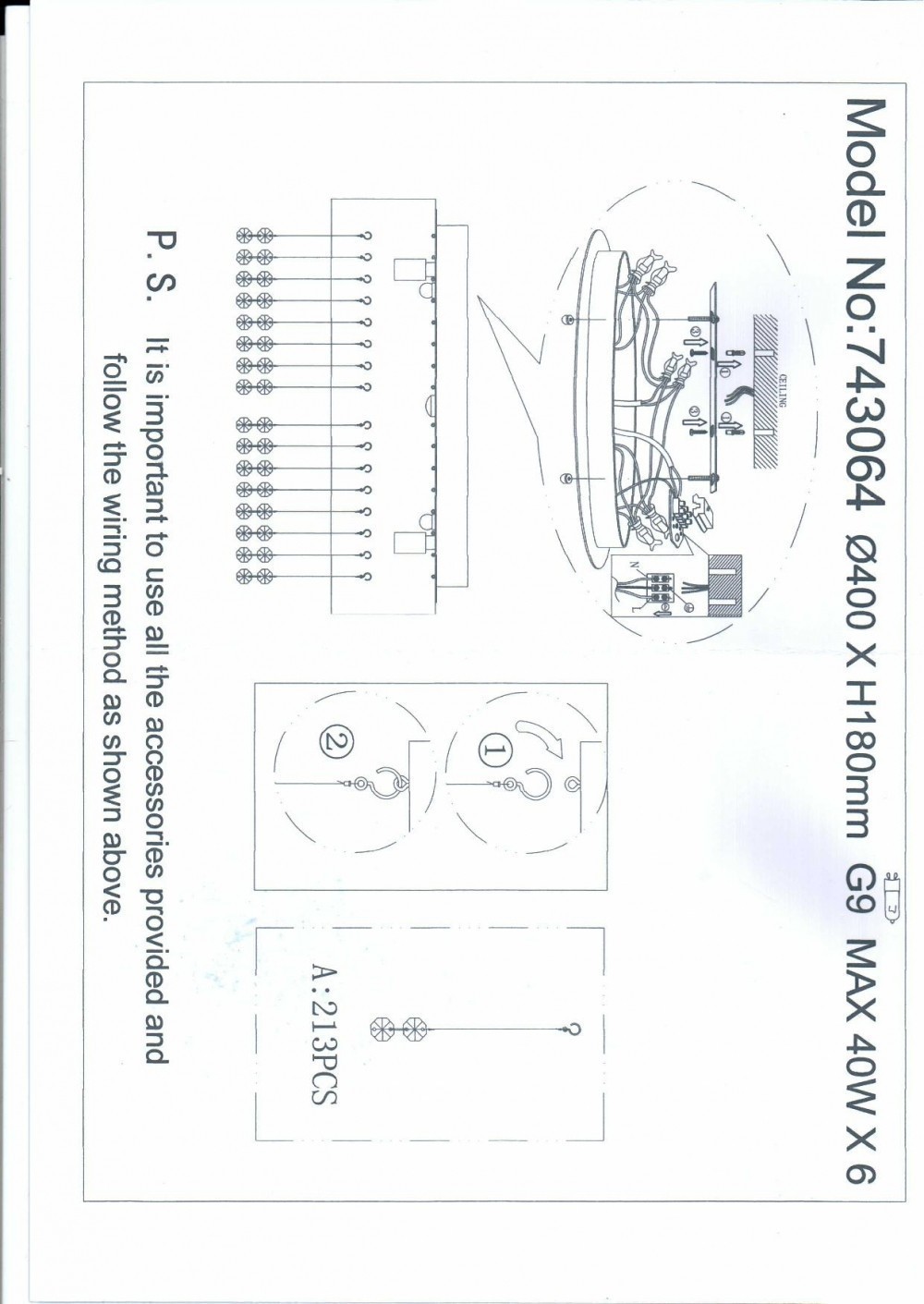 Lightstar (1024/6) Люстра потолочная  BEZAZZ 6х40W G9 ХРОМ (в комплекте)